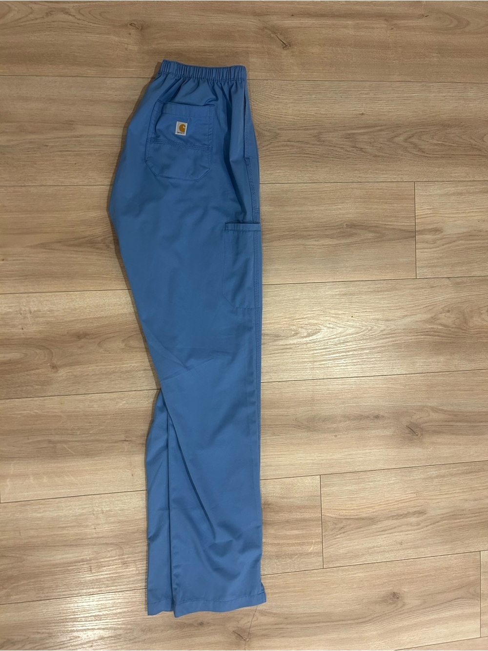 Carhartt Women's Elastic Waist Scrub Pants in Slate Blue - Picture 3 of 5